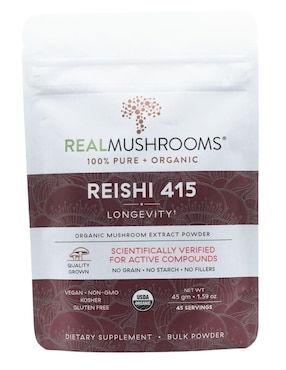 Suplemento Alimenticio Reishi Longevity Real Mushrooms Con Hongo Reishi 45 G