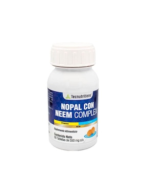 Suplemento Alimenticio Nopal Con Neem Complex Tecnutritions Con Nopal, Wereke, Neem No Saborizado 60 Tabletas