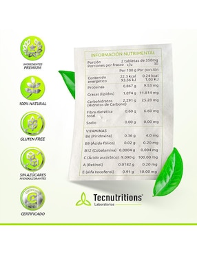 Nopal con Neem Complex Tecnutritions con nopal, wereke, neem de 60 tabletas