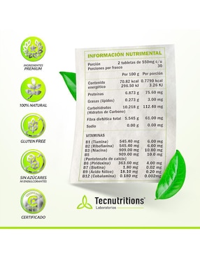Comp B y Cacao Complex Tecnutritions de 60 tabletas