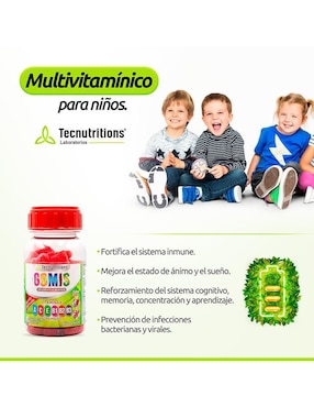 Fortigomis Tecnutritions con multivitamínico, vitamina d 23 y minerales sabor cereza de 200 g