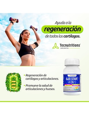 Ajo Star 4 en 1 Tecnutritions de 60 tabletas