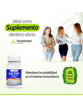 Ajo Star 4 en 1 Tecnutritions de 60 tabletas