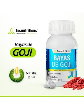 Bayas de Goji Tecnutritions de 60 tabletas