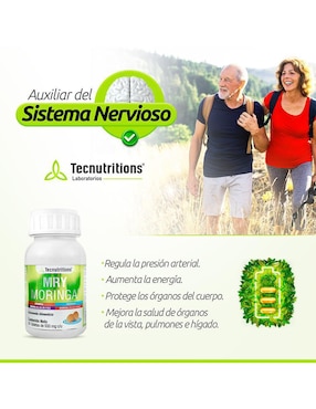 MRY Moringa Tecnutritions con hoja de moringa de 60 tabletas