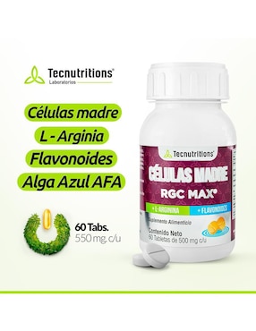 RGC Max Tecnutritions con l-arginina de 60 tabletas