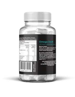 Omega 3 6 9 Súper Premium Skin Vit Nutrition Company con omega 3, aceite de salmón, dha y epa de 60 cápsulas