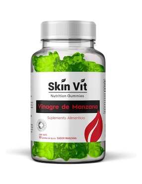 Vinagre De Manzana Skin Vit Nutrition Company Con Vinagre De Manzana Sabor Frutal 60 Gomitas