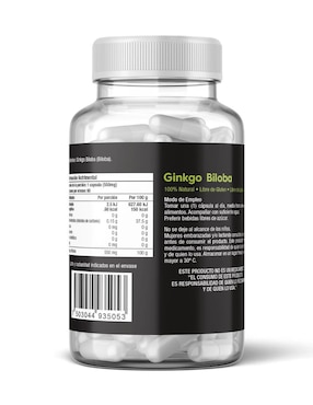 Ginkgo Biloba Skin Vit Nutrition Company de 60 cápsulas