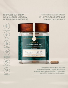 Multi Essential XY de OXOMIO Oxomio con multivitamínico, vitamina d 23 y minerales de 60 cápsulas
