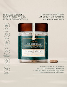Multi Essential XY de OXOMIO Oxomio con multivitamínico, vitamina d 23 y minerales de 180 cápsulas