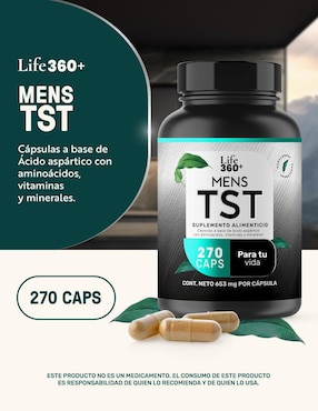 TST Elite: Suplemento masculino con Creatina monohidratada + Maca + Vitaminas y Minerales Life360+