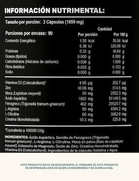 TST Elite: Suplemento masculino con Creatina monohidratada + Maca + Vitaminas y Minerales Life360+