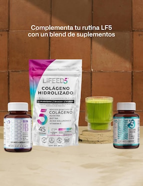 Colágeno Hidrolizado + Biotina + Keratina +Acido Hialurómico + Vitamina E LIFEED5 para cabello y uñas 2 pack Lifeed5