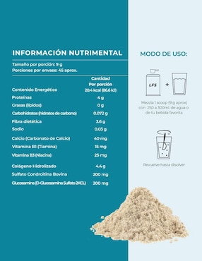 Colágeno Hidrolizado + Glucosamina + Condroitina + Calcio LIFEED5 2 pack Lifeed5