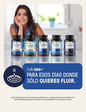 Set de suplementos alimenticios 2pack magnesium mix 4 tipos de magnesio, citrato, glicinato, gluconato y óxido de magnesio con 400 cápsulas. Life360+