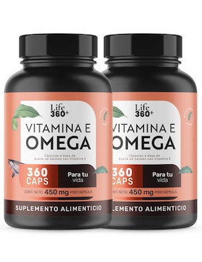 Set De Suplementos Alimenticios Omega 3 Salmon Ooil Life360+