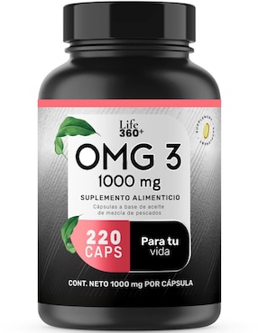 Omg 3 Life360+ Con Aceite De Salmón, Aceite De Anchoa, Aceite De Mackerel, DHA Y EPA