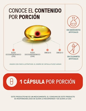 Omg 3: omega 3 con mix de aceites + epa + dha + omega 6 + omega 9 Life360+ con aceite de salmón, aceite de anchoa y aceite de mackerel de 220 cápsulas