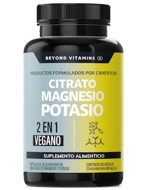 Suplemento alimenticio Beyond Vitamins citrato de magnesio + potasio 180 cápsulas