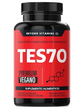 TESTO Premium Vegano Beyond Vitamins Con Fenogreco, Maca, L Arginina, Zinc, Vitamina D3, Ácido Aspártico, L-Citrulina Y Creatina Monohidratada 180 Cápsulas