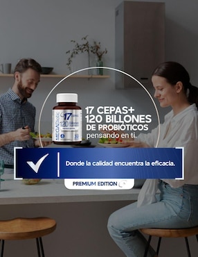 Probióticos (premium edition) sin lactosa 120 billones y 17 cepas Megabiotic con inulina de agave y aloe vera de 30 cápsulas