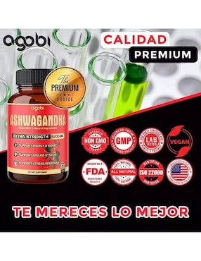 Ashwagandhaalto Concentrado Equivalente A 5200 Mg
 Agobi con cúrcuma, jengibre, moringa sabor jengibre de 310 g