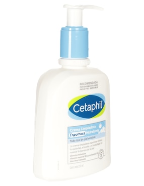 Crema facial recomendada para limpiar día y noche Cetaphil Espumosa para piel sensible