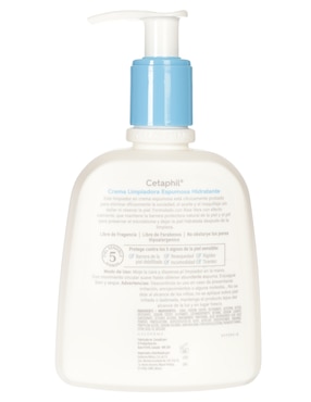 Crema facial recomendada para limpiar día y noche Cetaphil Espumosa para piel sensible