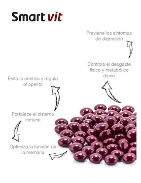 Smart Vit Complejo B 75 cápsulas Suplemento Alimenticio Juveternal con biotina sabor natural de 48 g