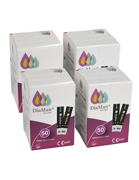 Tiras reactivas para glucosa DiaMan