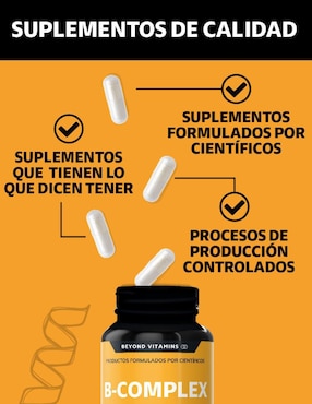 B-Complex Vitaminas Complejo B Beyond Vitamins de 60 cápsulas