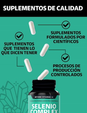 Selenio Complex Seleniometionina Beyond Vitamins con selenio de 180 cápsulas