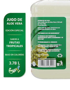 Jugo de Aloe Vera Best Health con aloe barbadensis sabor frutas tropicales de 3.785 l