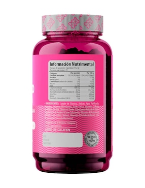 Suplemento alimenticio colágeno +biota Belabear sabor fresa de 100 gomitas