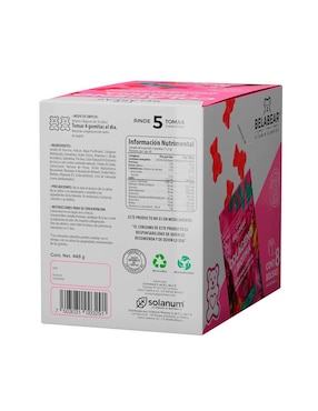 Suplemento alimenticio colágeno + biotina Belabear sabor fresa sobres