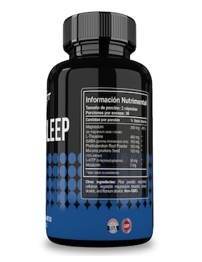 Deep Sleep insomnio Reset Nutrition con magnesio, teanina, gaba y 5-htp de 60 cápsulas