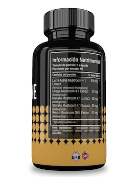 Lions Mane Reset Nutrition con hongo de melena de león de 90 cápsulas