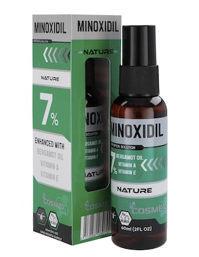 Loción crecimiento de barba Cosmexlab Minoxidil al 7% y Bergamota
