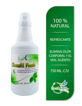 Clorofil Fresh Best Health con concentrado de clorofila sabor menta - hierbabuena de 750 ml