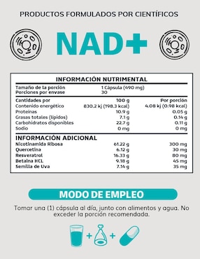 Nicotinamida Ribosa Beyond Vitamins de 30 cápsulas