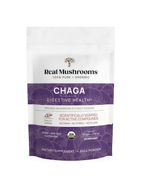 Polvo De Hongo Chaga Real Mushrooms Sabor Natural 60 G