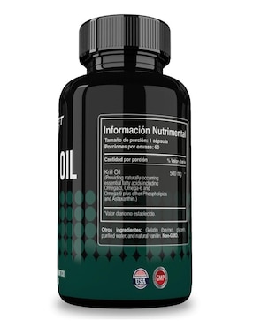 Krill Oil omega 3, 6 Reset Nutrition con aceite de krill sabor natural de 60 cápsulas