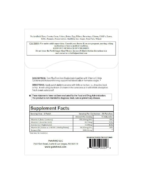 Iron Plus mineral Patch Md parches