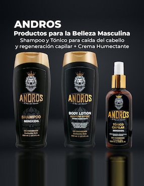 Shampoo anticaída para cabello Minoxidil Andros