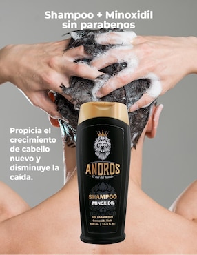 Shampoo anticaída para cabello Minoxidil Andros