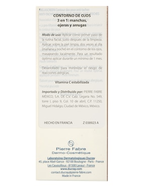 Crema para contorno de ojos recomendada para prevenir la aparición de manchas día y noche Ducray Melascreen para todo tipo piel
