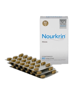 Tratamiento capilar anticaída del cabello Man Nourkrin con marilex de 60 tabletas