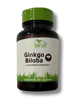 Suplemento Alimenticio Ginkgo Biloba Vidanat Sabor Natural 90 Cápsulas