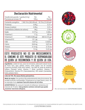 Gomitas CBD Life - suplemento alimenticio Cbd Life sabor frutos rojos
